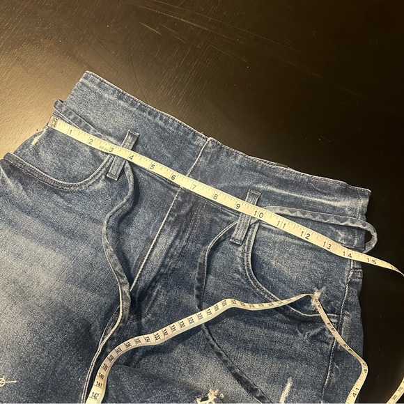 Kut from the Kloth Light Blue Tie-Belt Jean Shorts - Picture 8 of 8